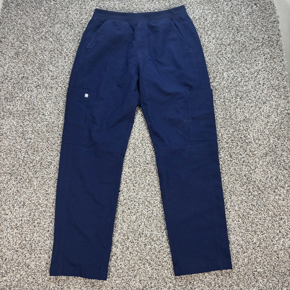 Figs Men's Medium Cargo Scrub Pants Axim Navy Blue Technical Collection 1000204R